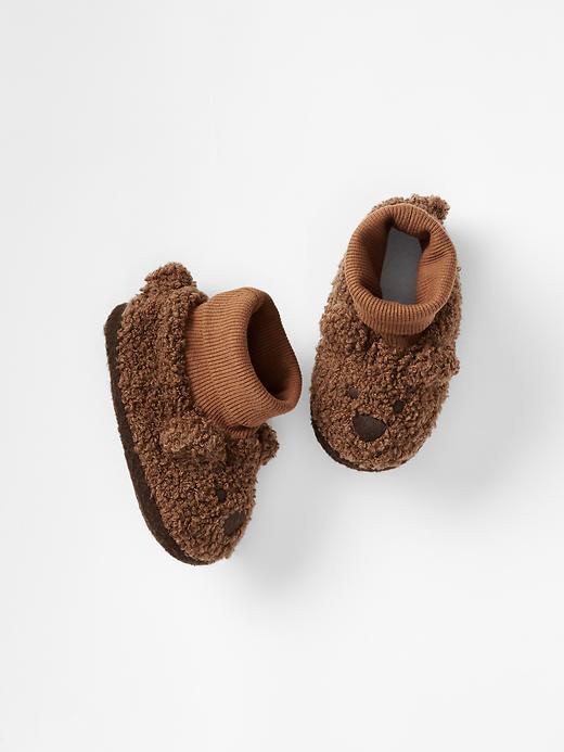 Image number 1 showing, Bear slippers