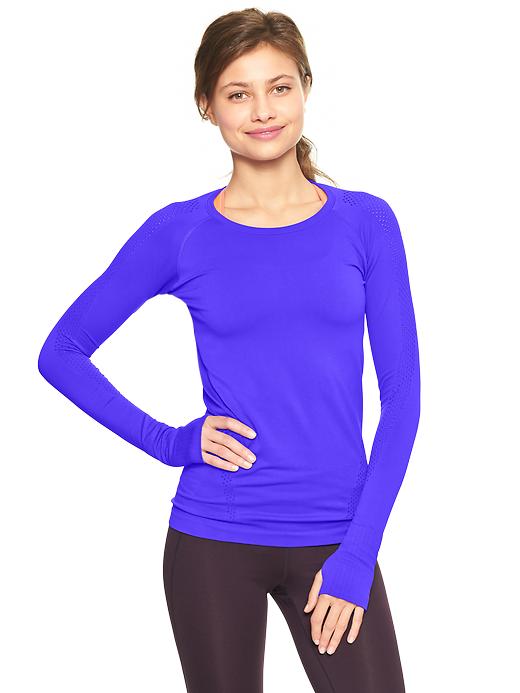 Image number 1 showing, GapFit Motion perforated long-sleeve T
