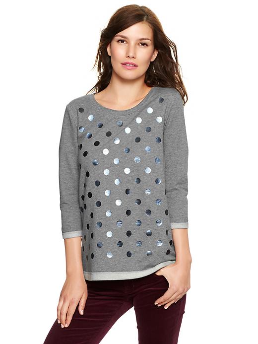 View large product image 1 of 1. French terry dot sweatshirt