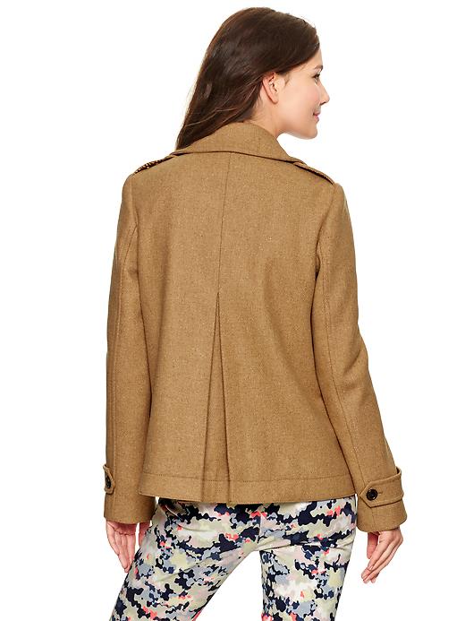 Image number 2 showing, Cropped wool swing peacoat