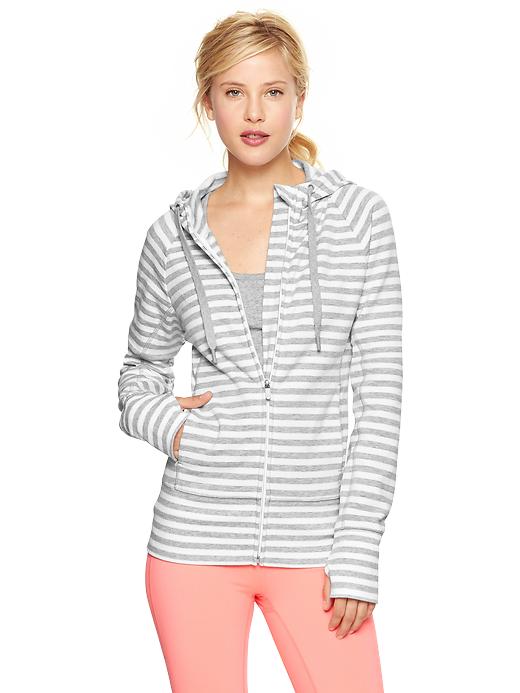 View large product image 1 of 1. GapFit Elements stripe hoodie