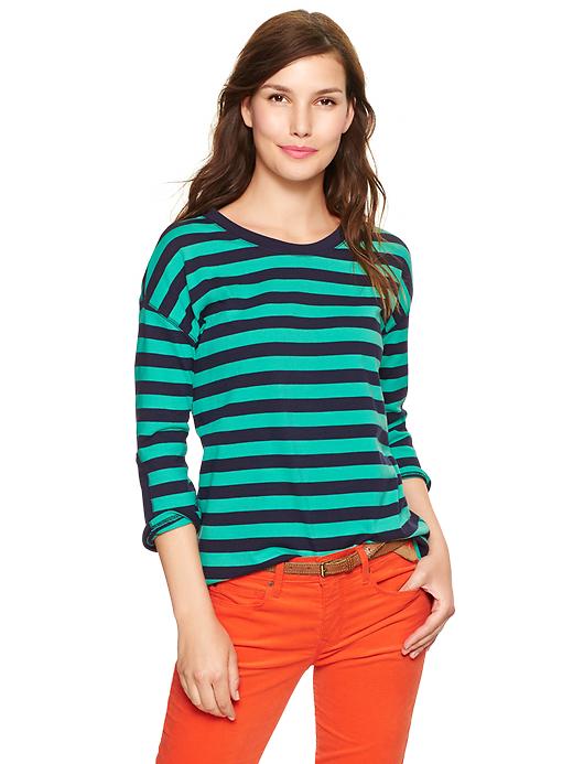 Image number 3 showing, Stripe elbow-patch tee