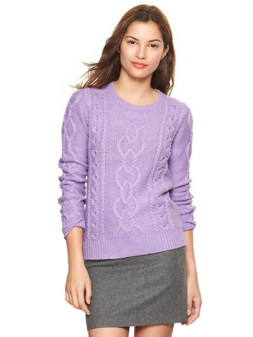 Image number 3 showing, Cable knit sweater