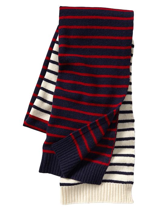 View large product image 1 of 1. Knit stripe scarf