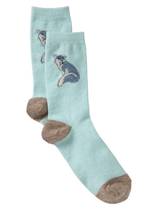View large product image 1 of 1. Cozy fox socks
