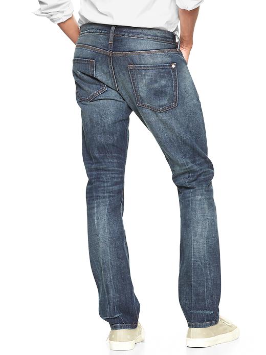 Image number 2 showing, Gap x GQ Baldwin Henley Fit Jeans (light wash)