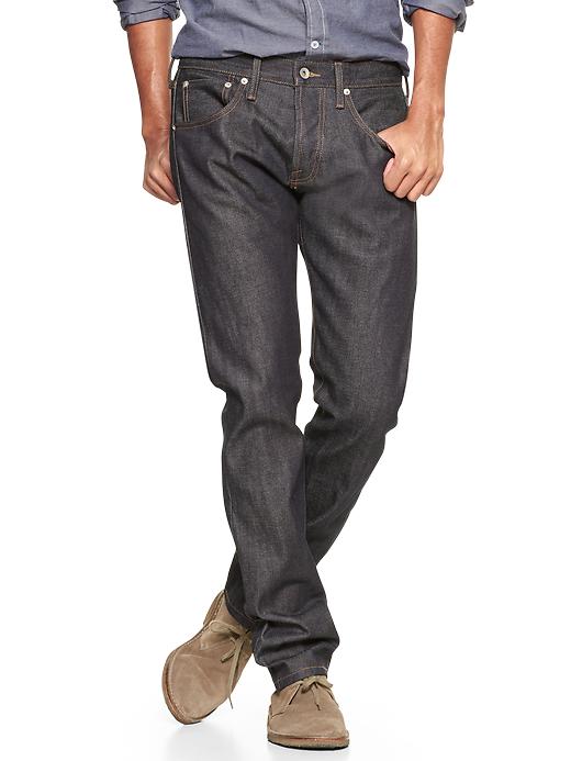 Image number 1 showing, Gap x GQ Baldwin Henley Fit Jeans (raw selvedge)