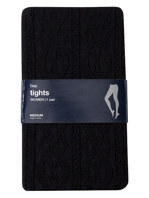 View large product image 1 of 1. Cable knit sweater tights