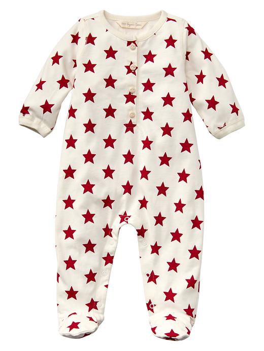 Image number 1 showing, Organic star footed one-piece