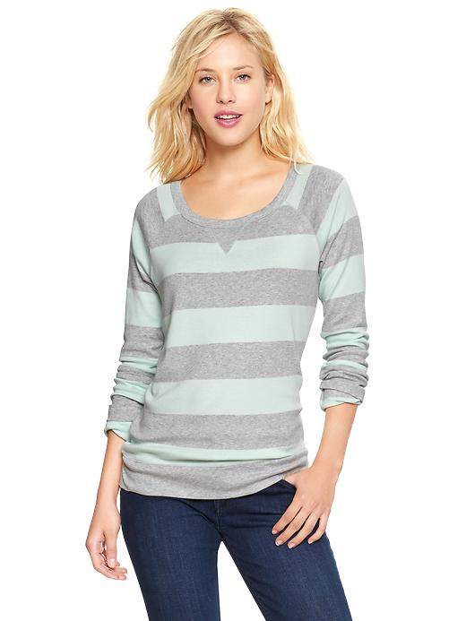 View large product image 1 of 1. Supersoft stripe wide-neck tee