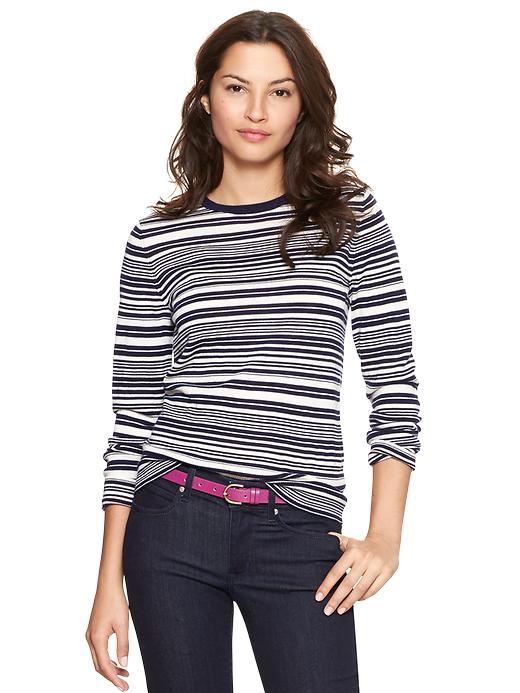 Image number 1 showing, Merino stripe sweater