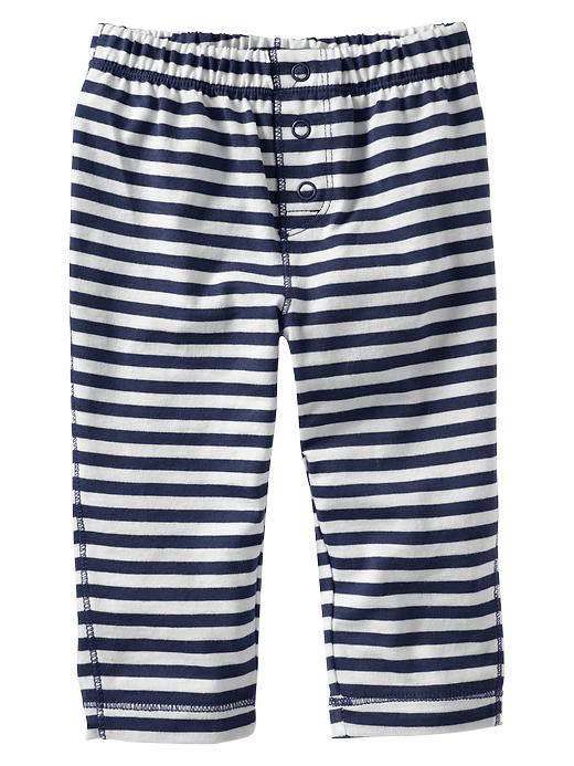 View large product image 1 of 1. Stripe jersey knit pants