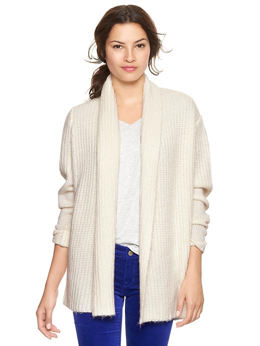 Image number 1 showing, Chunky open-front cardigan
