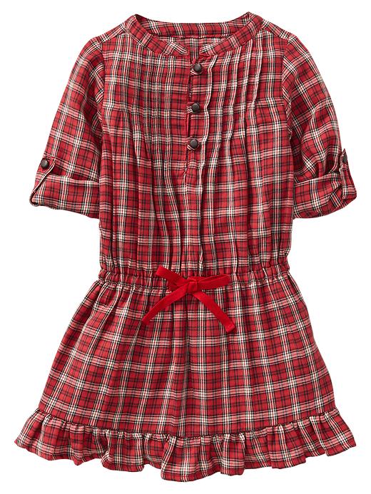 Image number 1 showing, Convertible plaid ruffle dress