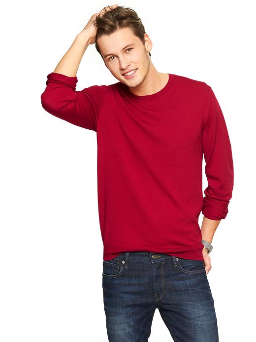 View large product image 1 of 1. Merino crewneck sweater