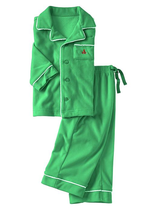 View large product image 1 of 1. Piped fleece classic PJ set
