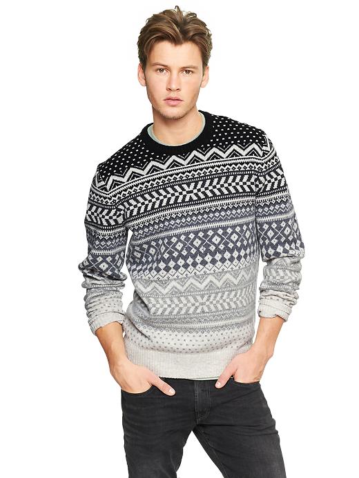 View large product image 1 of 1. Nordic ombre Fair Isle sweater