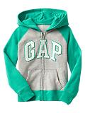 Arch logo raglan zip hoodie