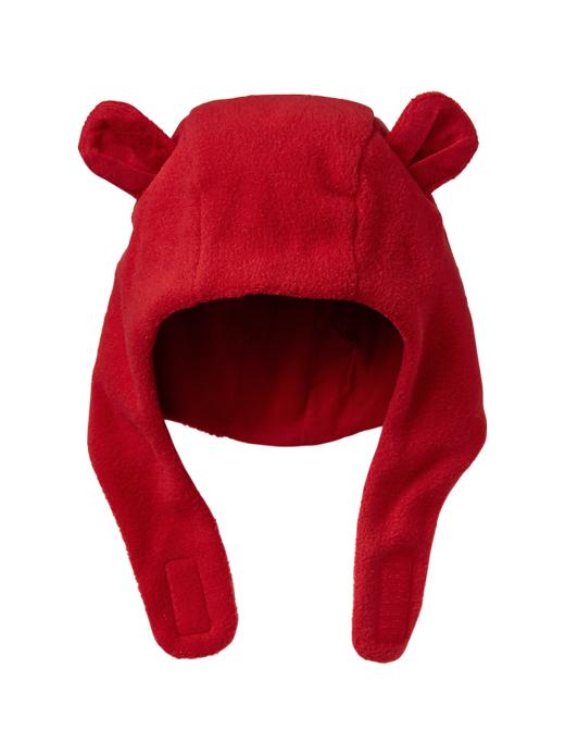 View large product image 1 of 1. Cozy fleece bear hat