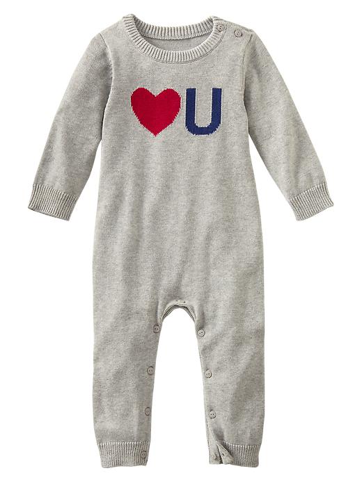 View large product image 1 of 1. Love U sweater one-piece