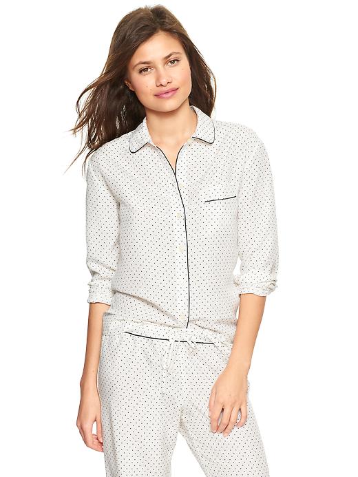 View large product image 1 of 1. Silk dot nightshirt