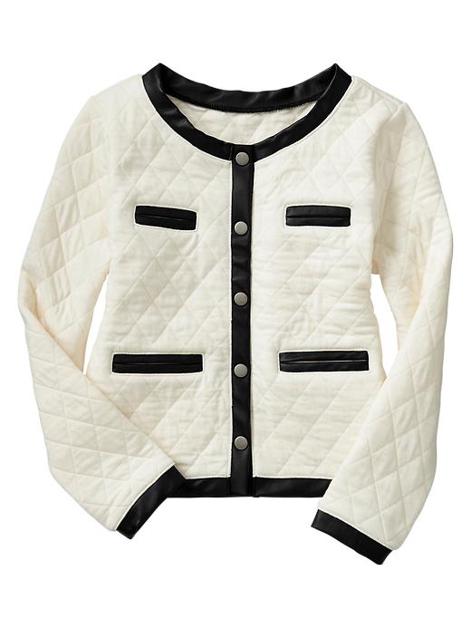 View large product image 1 of 1. Quilted knit jacket