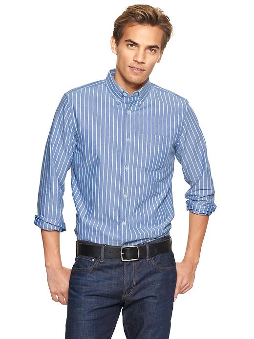 View large product image 1 of 1. Modern Oxford striped shirt