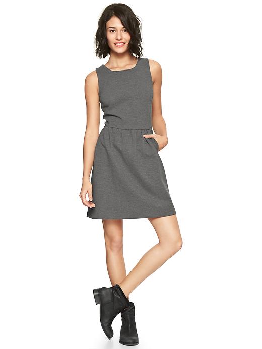 Gap Sleeveless Fit & Flare Dress - gray