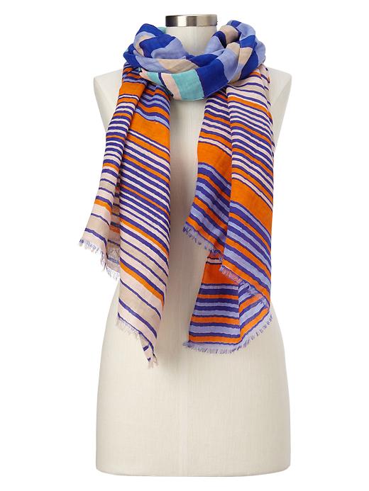 View large product image 1 of 1. Multi-stripe scarf