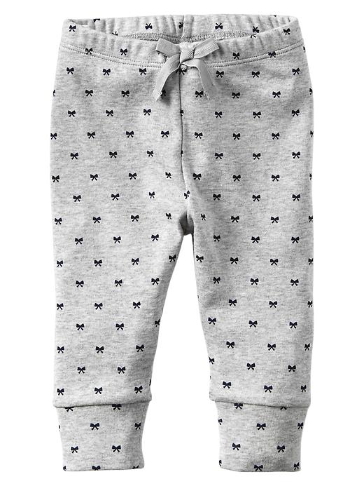 View large product image 1 of 1. Bow print banded pants