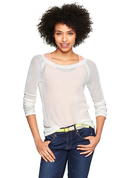 Image number 3 showing, Open knit sweater