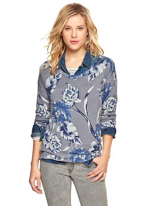 Image number 1 showing, Floral sweater
