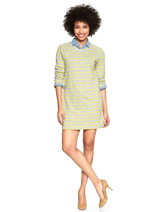 View large product image 1 of 1. Marled stripe sweatshirt dress