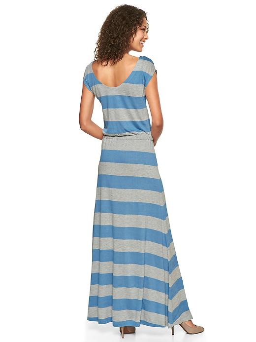 Image number 2 showing, Stripe drawstring maxi dress