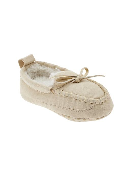 View large product image 1 of 1. Moccasin slippers