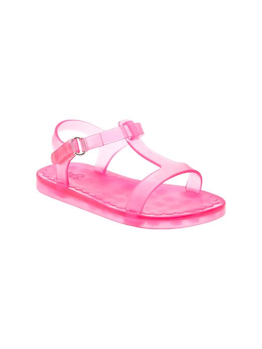 View large product image 1 of 1. T-strap jelly sandals