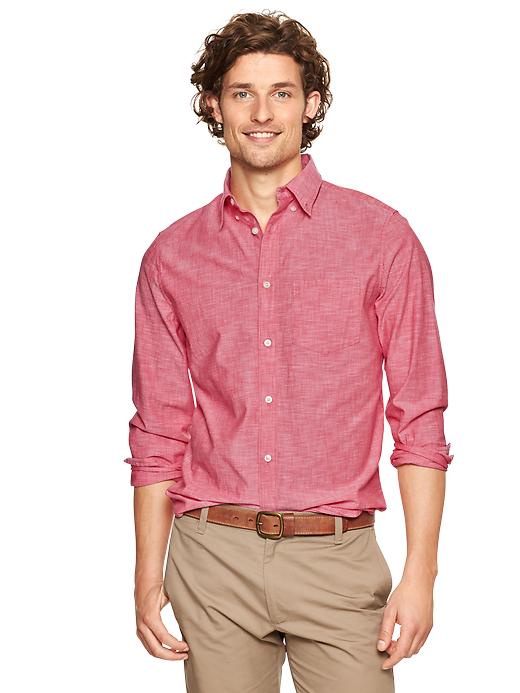 Image number 6 showing, Clean chambray shirt