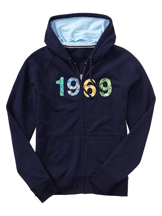 Image number 1 showing, Floral 1969 zip hoodie