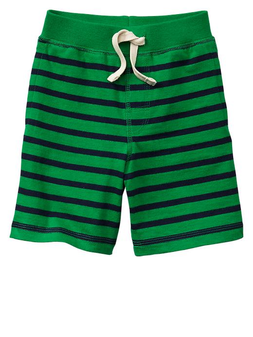 Image number 1 showing, Striped jersey knit shorts