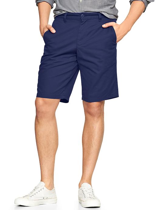 View large product image 1 of 1. Flat front shorts (11")
