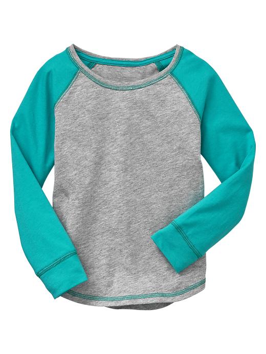 View large product image 1 of 1. Colorblock baseball tee