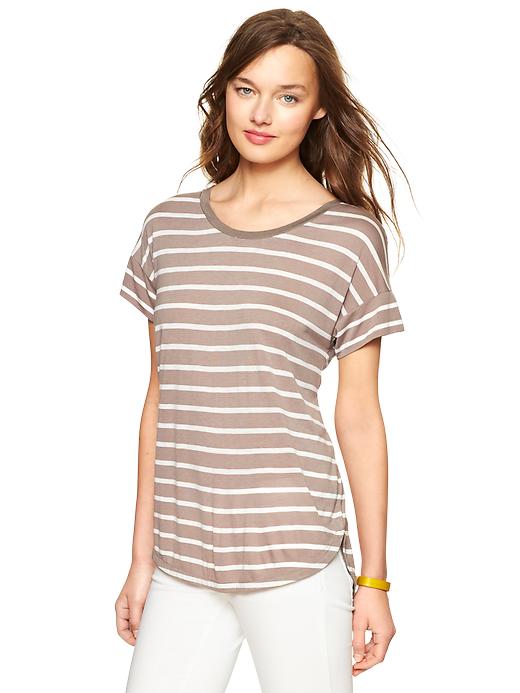 View large product image 1 of 1. Stripe fluid tee