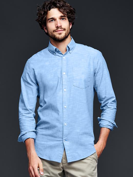 Image number 4 showing, Clean chambray shirt