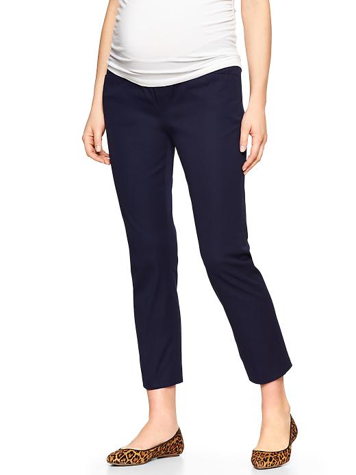 View large product image 1 of 1. Demi panel slim cropped pants