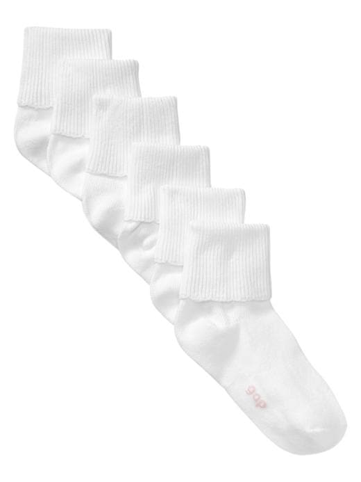 Image number 1 showing, Scalloped socks (6-pack)