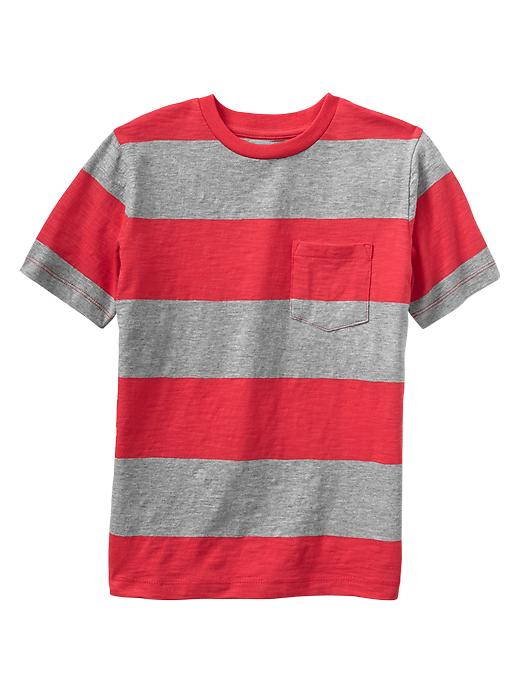 View large product image 1 of 1. Lived-in rugby-stripe T