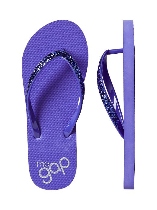 View large product image 1 of 1. Glitter flip flops