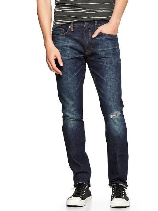 Image number 1 showing, 1969 skinny jeans (Topanga destructed wash)