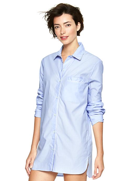 View large product image 1 of 1. Piped nightshirt