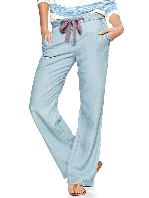 Image number 1 showing, Tencel&#174 chambray pants